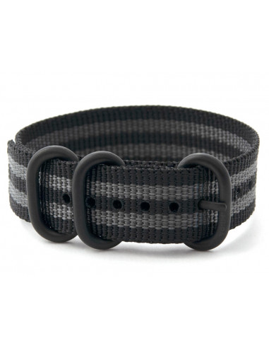 Le Bracelet Nato Noir&Gris