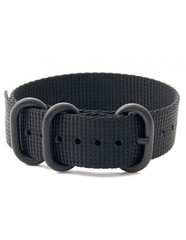 The Black Nato Strap black buckle