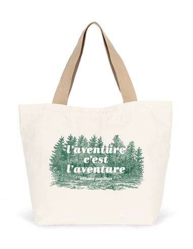 Grand sac shopping "l'aventure c'est l'aventure"