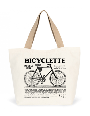 Grand sac shopping "Bicyclette"