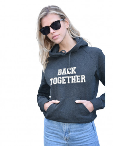 Dark gray hooded sweatshirt - Back together