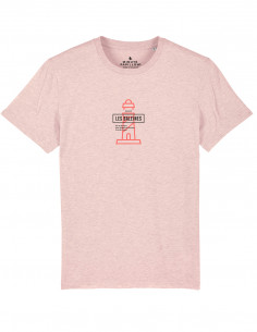 Heather pink T-shirt Ile de Ré - Phare des Baleines