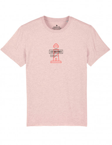 Heather pink T-shirt Ile de Ré - Phare des Baleines