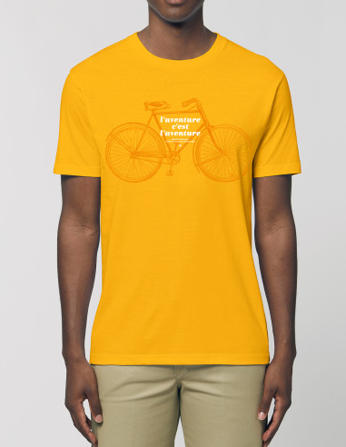 Adventure is adventure yellow t-shirt - Bike