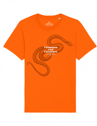 T-shirt orange  l'aventure c'est...