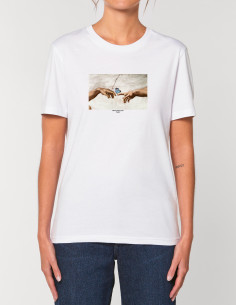 White T-shirt - Hands and Butterfly 2