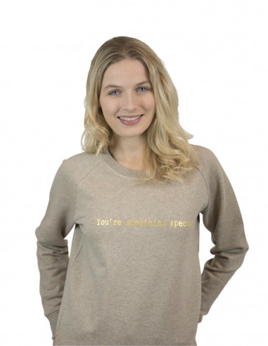 Heather beige sweatshirt - You're something...