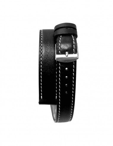 Double wrap leather strap