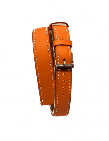 Double wrap leather strap