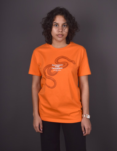 Adventure is adventure orange t-shirt - Snake