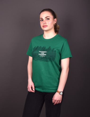 Adventure is adventure green t-shirt - Forest