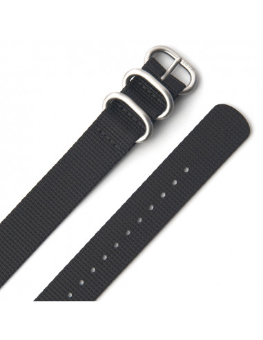 Le Bracelet Nato Noir boucle silver